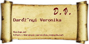 Darányi Veronika névjegykártya